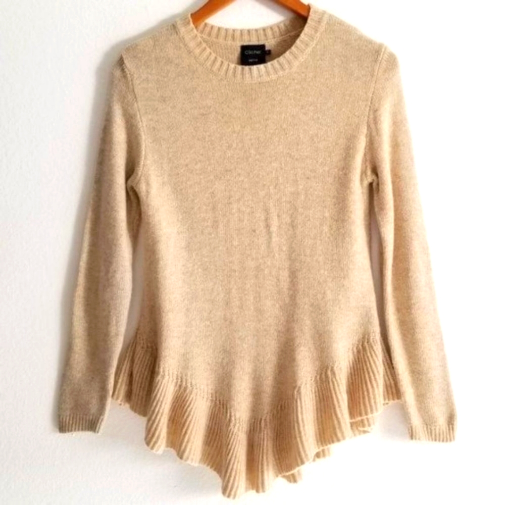 Cliche Wool Ruffle Cozy Sweater
